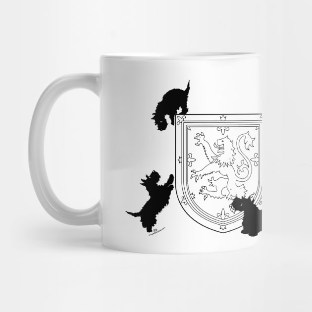 Scottish Terriers with Lion Rampant by MaggieRossDogs